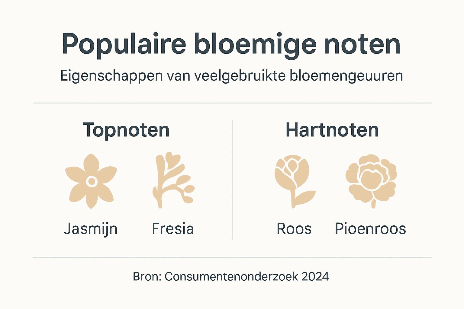 Overzicht van bloemige parfumgeuren en hun kenmerken