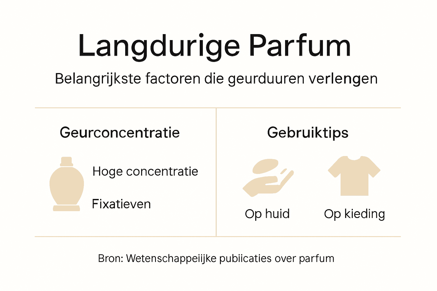 Infographic: welke factoren bepalen hoe lang een parfum blijft ruiken?
