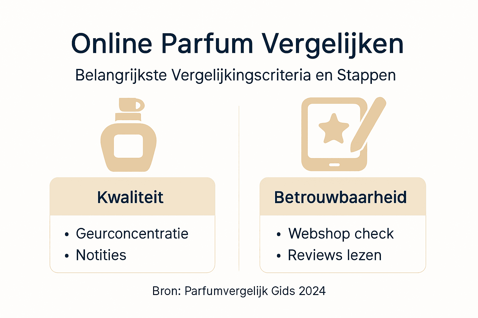 Infographic: zo vergelijk je parfums – stappenplan en belangrijke aandachtspunten