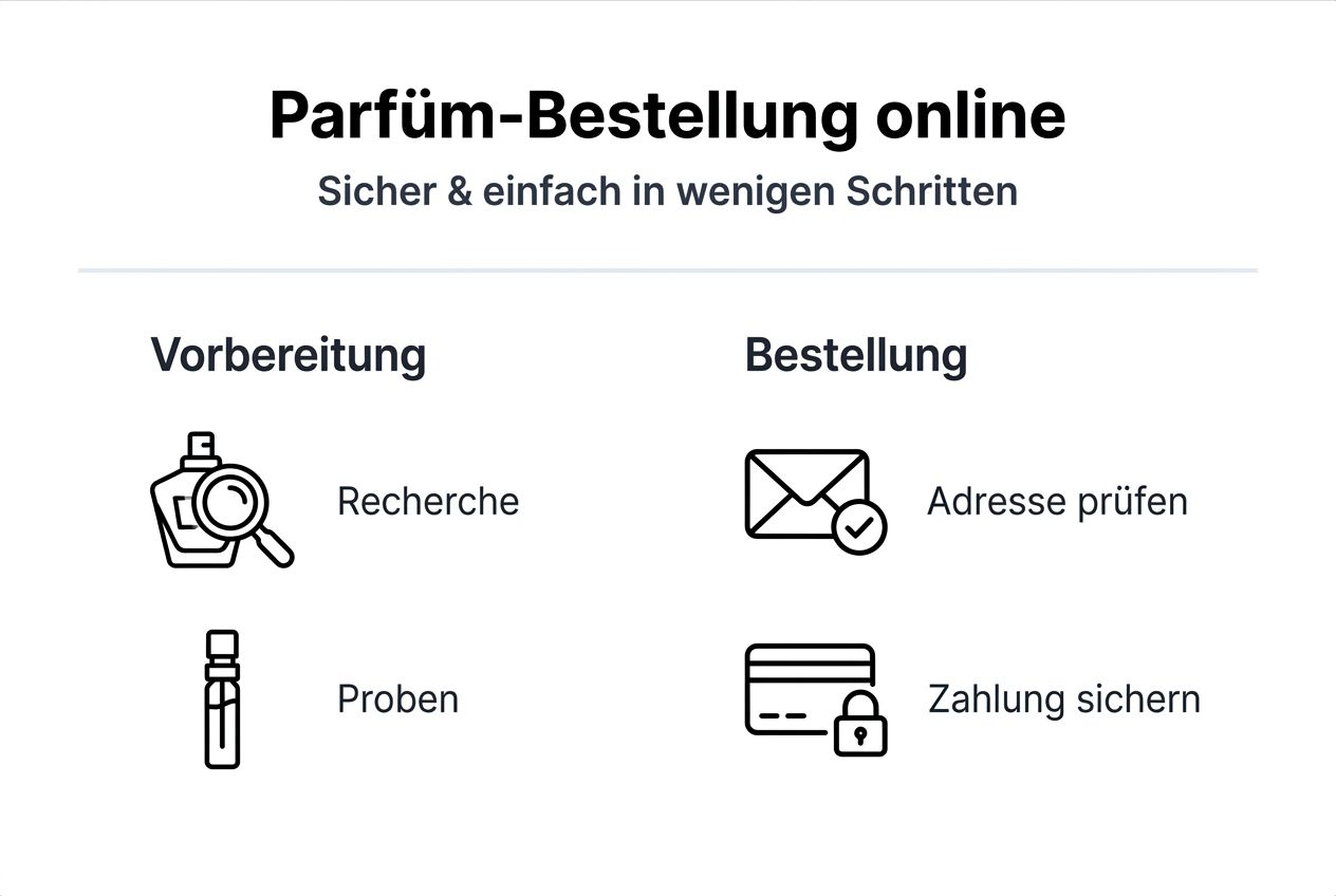 Die Infografik veranschaulicht, wie Sie beim Online-Bestellen Schritt für Schritt sicher vorgehen.