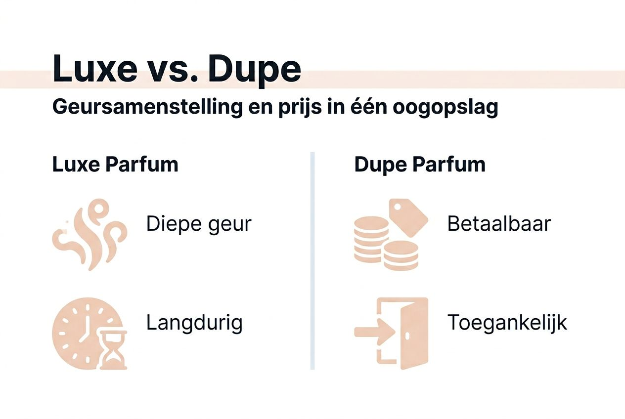 Overzicht: luxe parfum versus betaalbare alternatieven in één oogopslag