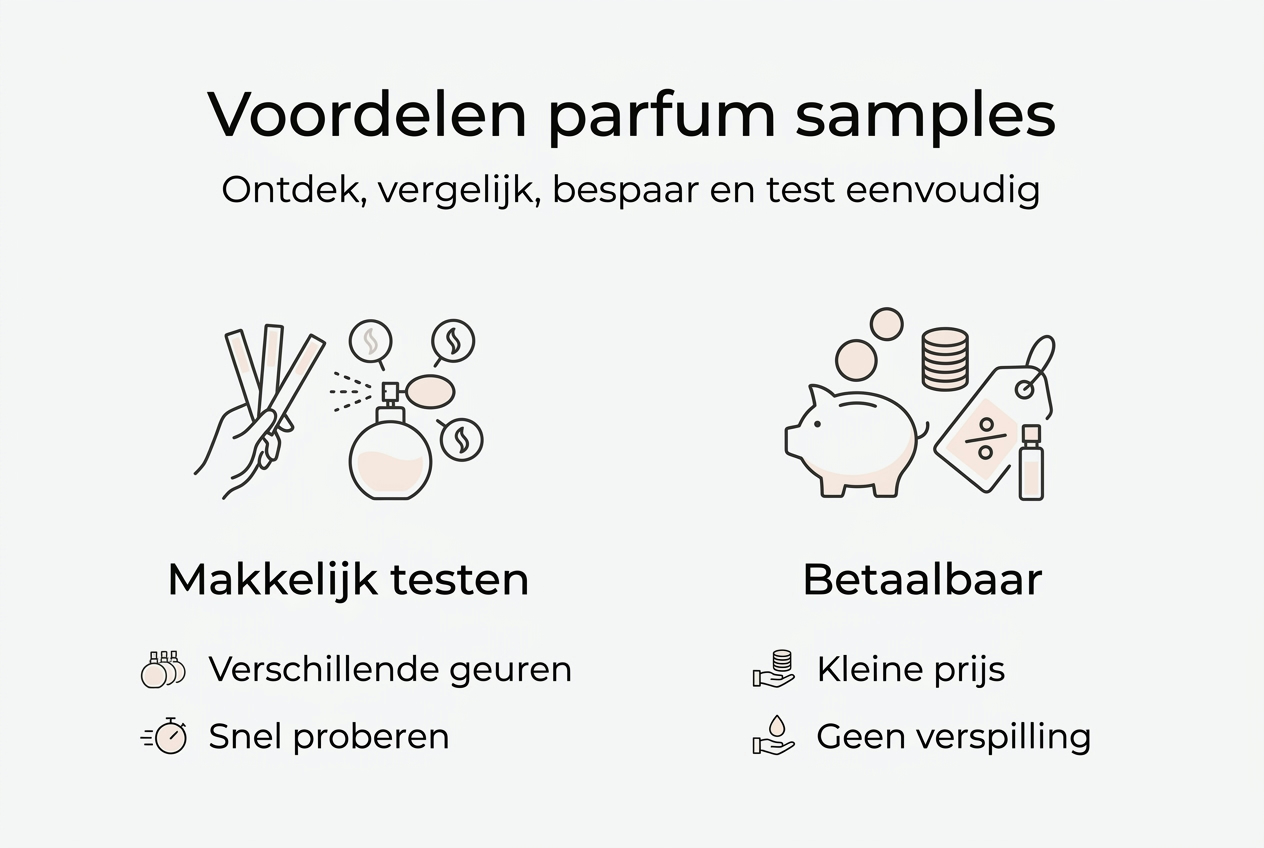 Infographic: de voordelen van parfum samples in één oogopslag