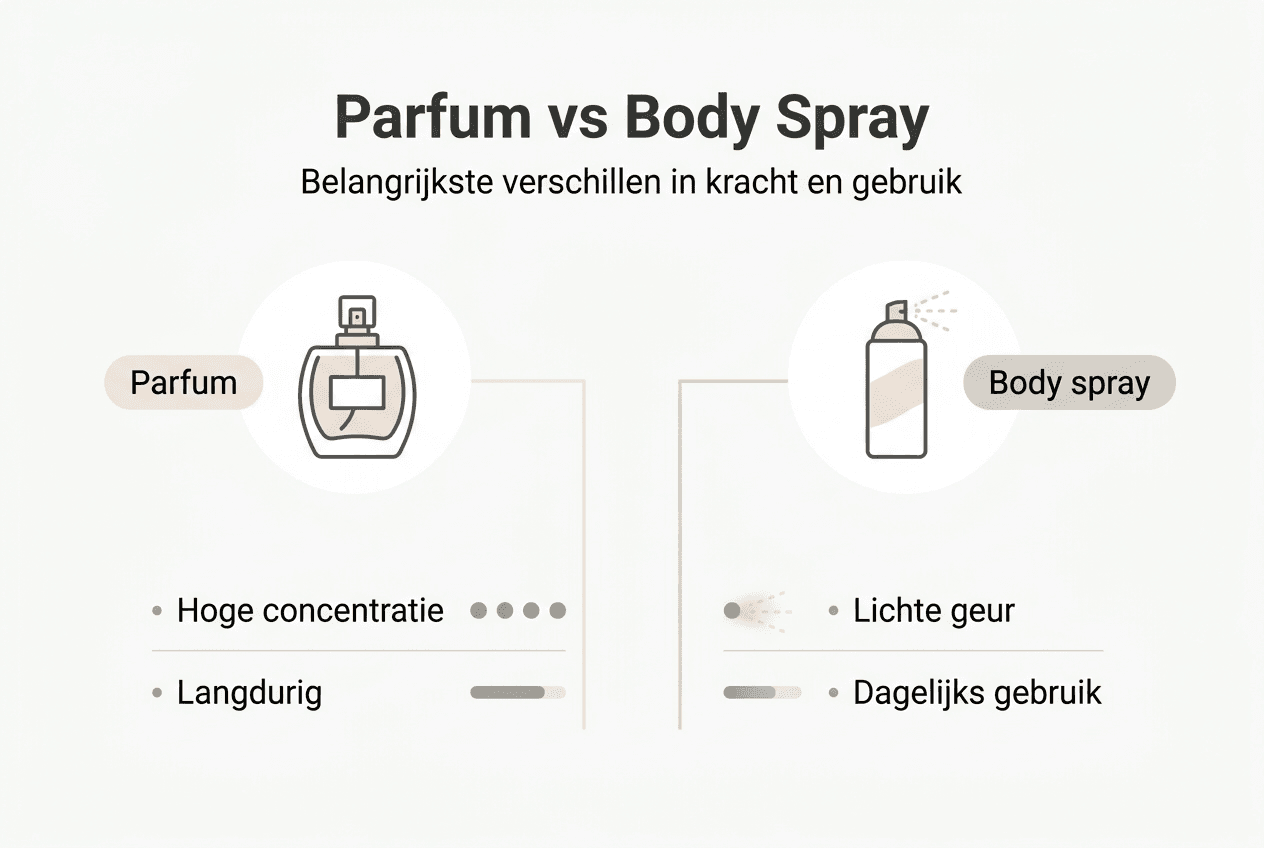 Infographic: Wat is het verschil tussen parfum en bodyspray?