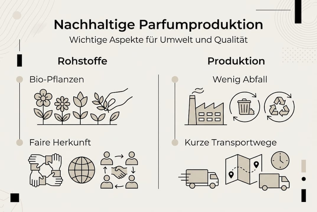 Nachhaltige Parfumherstellung auf einen Blick: Die wichtigsten Schritte und Aspekte im Überblick