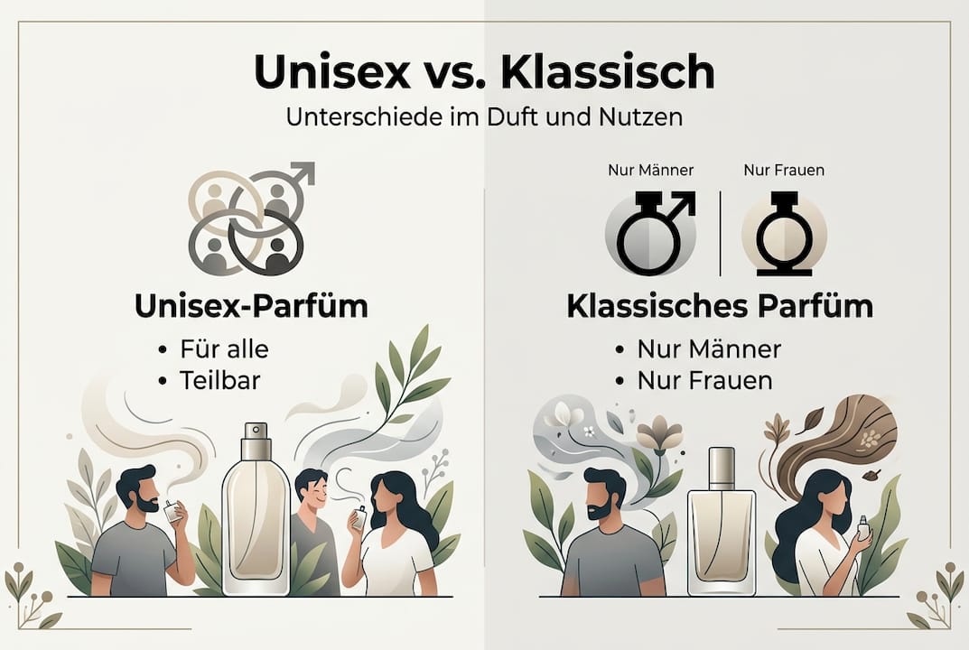 Infografik: Ein Überblick über Unisex- und klassische Parfüms