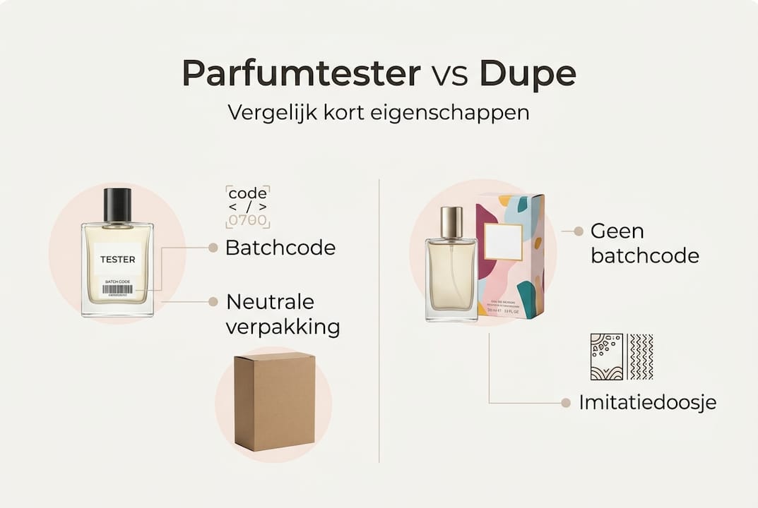 Infographic: verschillen tussen originele parfumtesters en dupes