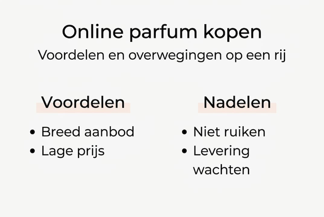 Infographic: de plus- en minpunten van parfum kopen via internet