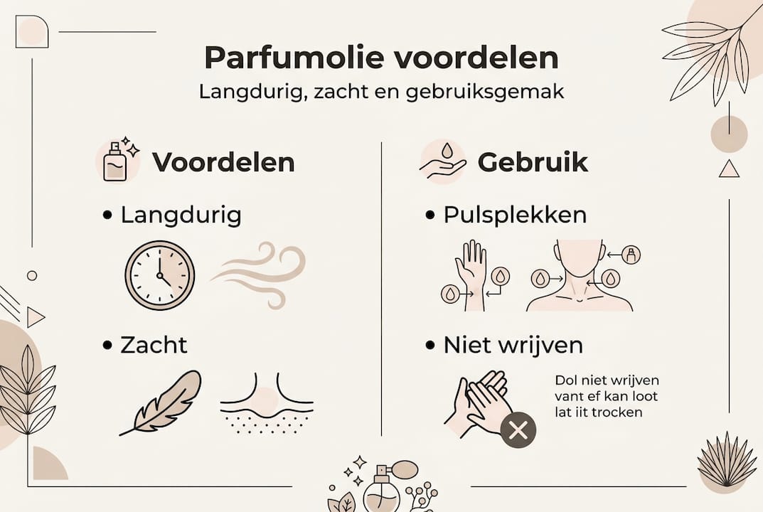 Infographic: de voordelen van parfumolie en hoe je het gebruikt