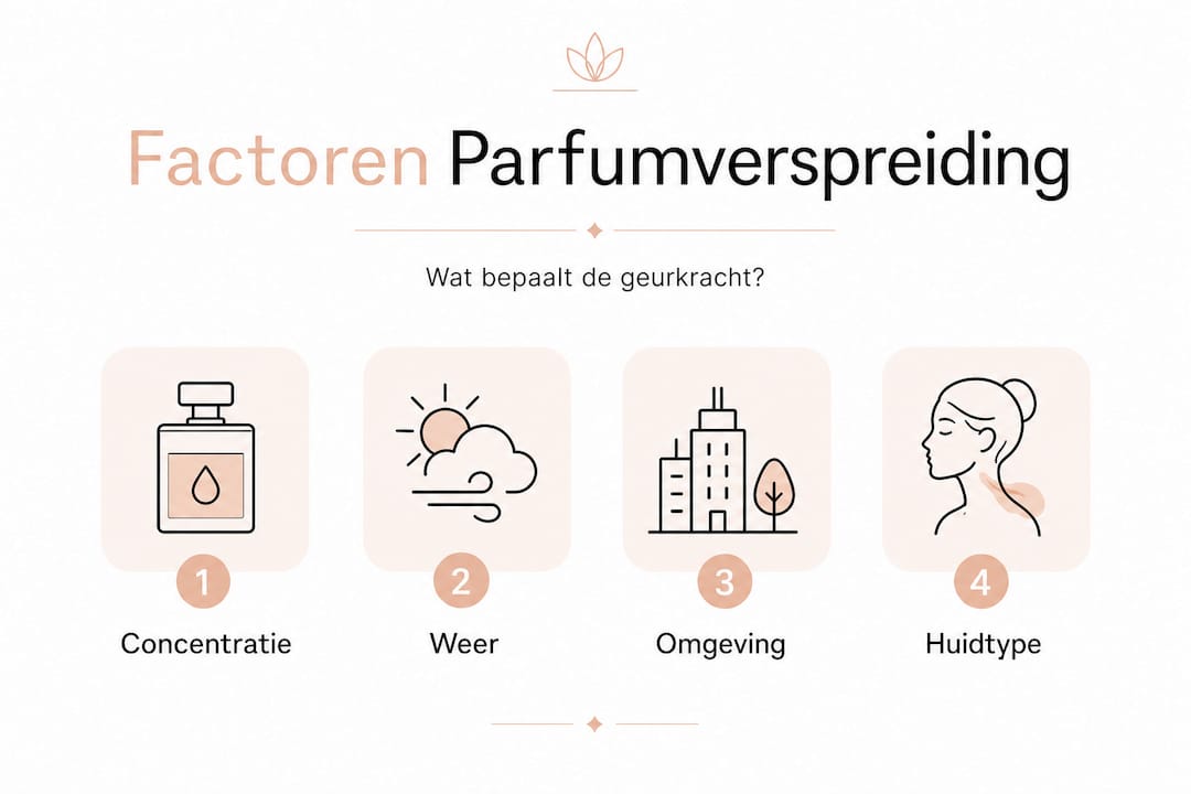 Infographic: Vier factoren die de verspreiding van parfum bepalen