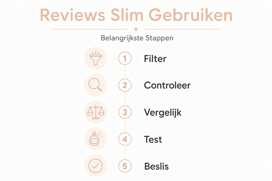 Strakke infographic: een helder stappenplan voor parfumreviews