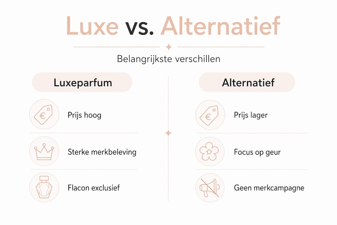 Infographic: Luxe parfums tegenover betaalbare alternatieven