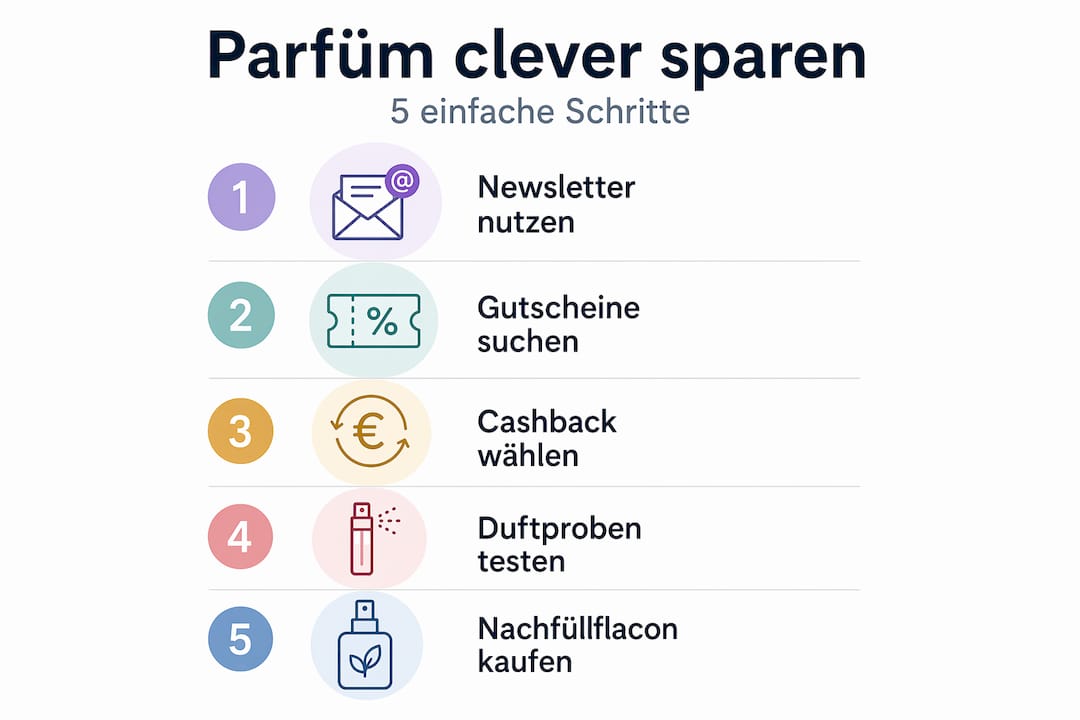 Infografik: Fünf einfache Tipps, wie Sie Parfüm sparsamer verwenden