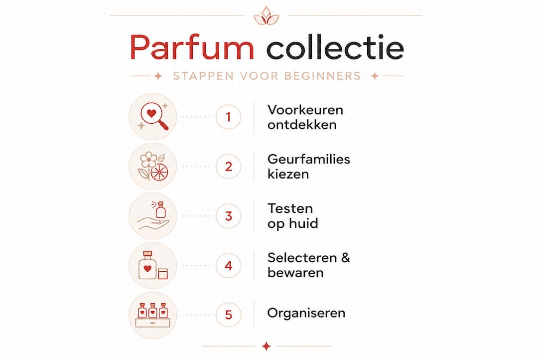 Infographic: Zo stel je stap voor stap je eigen parfumcollectie samen – tips voor beginners
