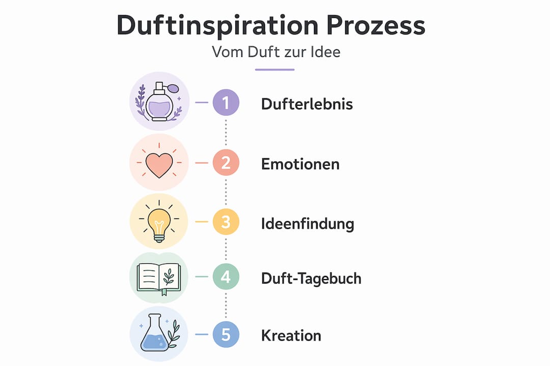 Infografik: So entsteht eine Duftidee – Schritt für Schritt erklärt