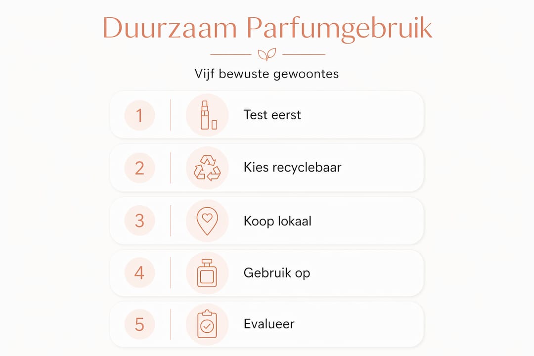 Infographic: vijf tips voor verantwoord parfumgebruik