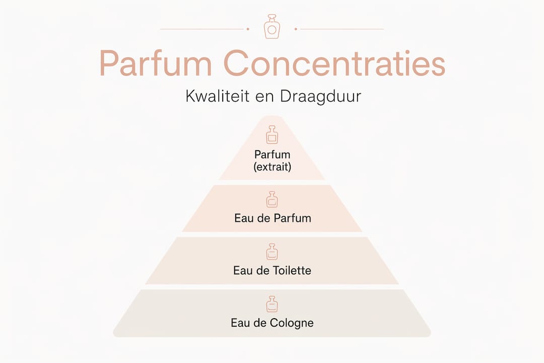 Infographic: Verschillende parfumsoorten en hun concentratie
