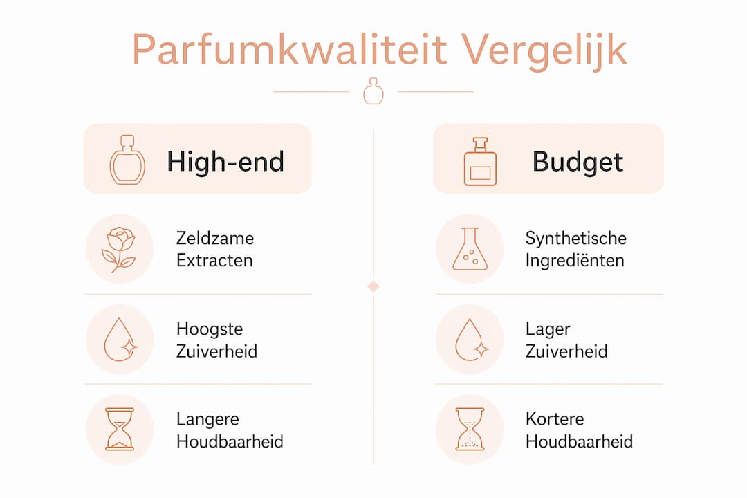 Infographic: de verschillen tussen luxe en betaalbare parfums op een rij