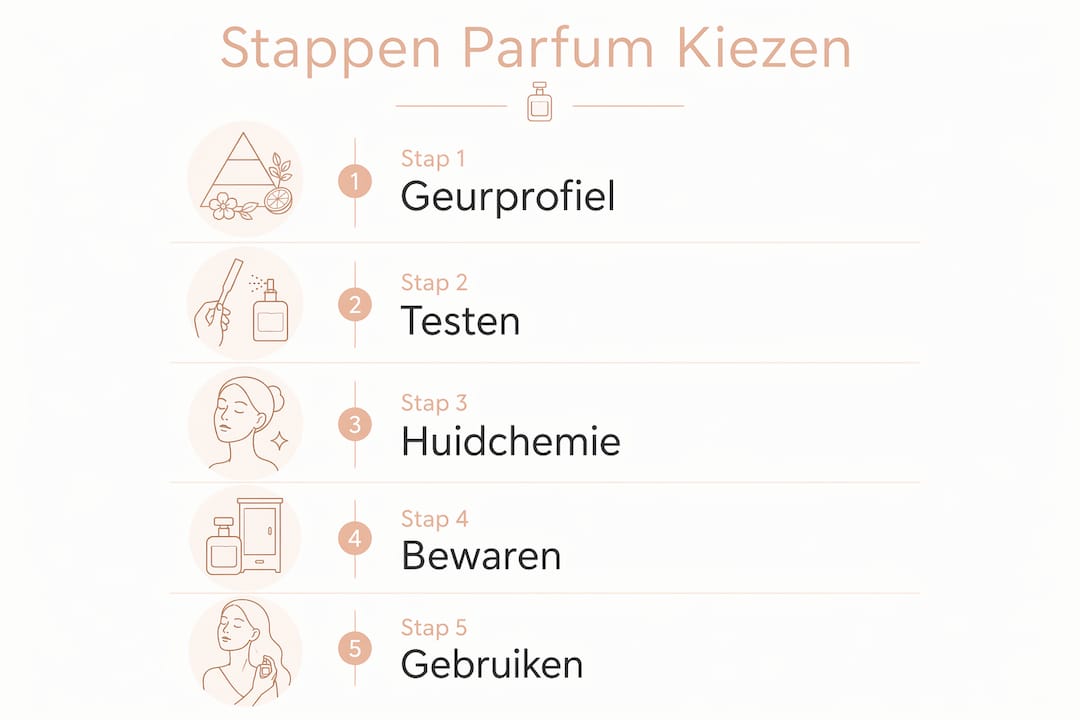Infographic: zo kies en gebruik je het perfecte parfum stap voor stap