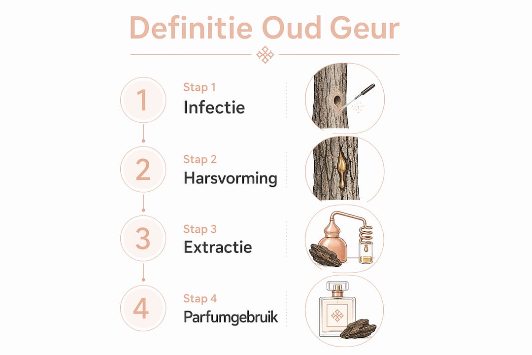 Infographic die helder uitlegt wat oud geur precies is en hoe het ontstaat