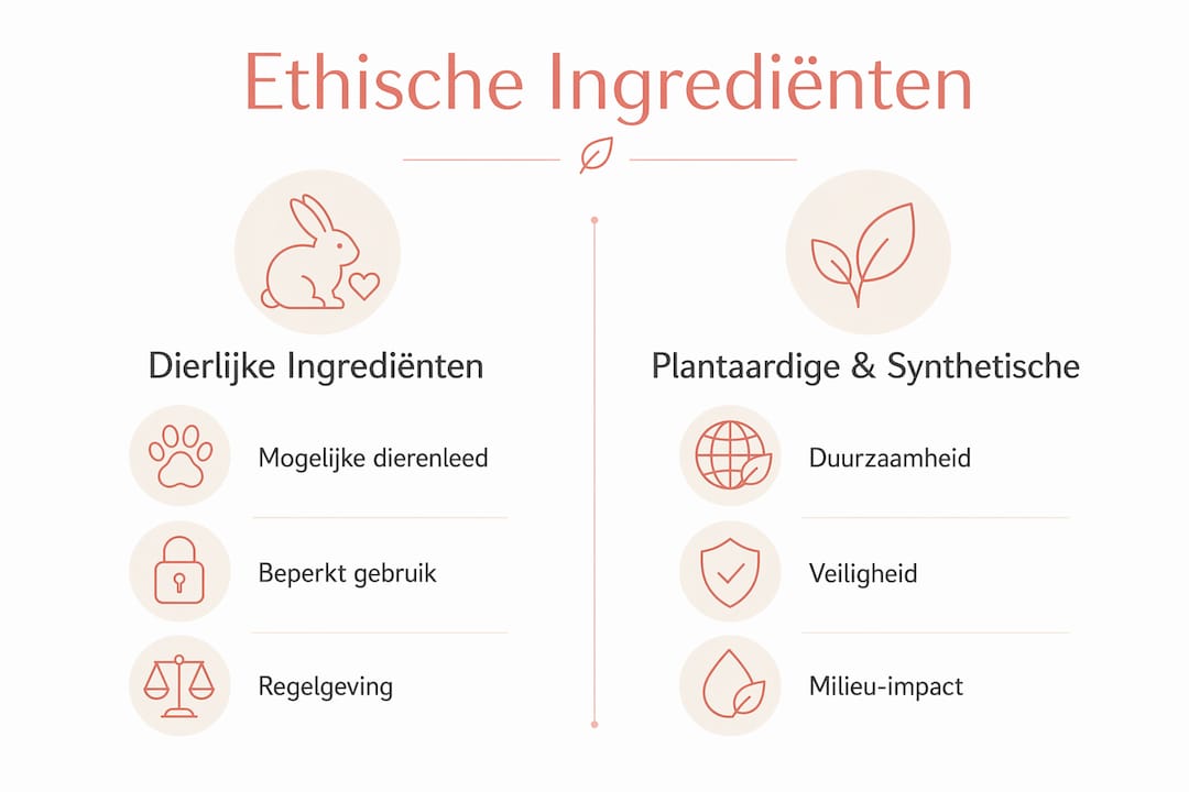 Infographic die laat zien wat de ethische gevolgen zijn van verschillende categorieën parfumingrediënten.