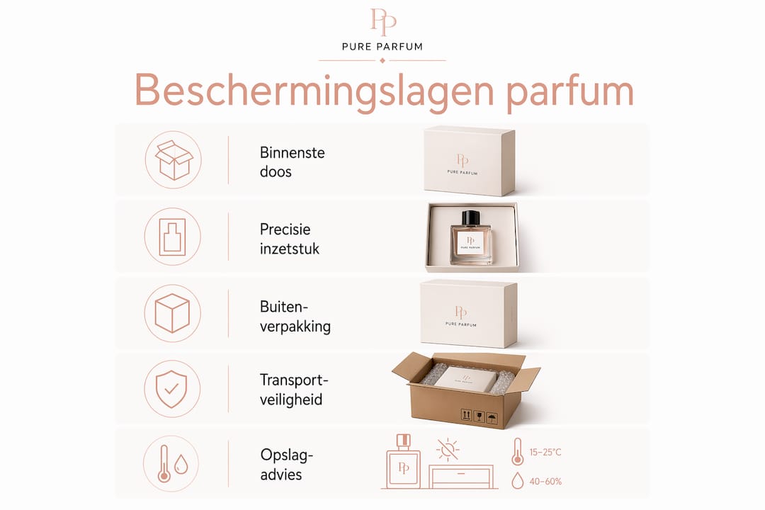 Infographic: de verschillende beschermlagen van parfumverpakkingen uitgelegd