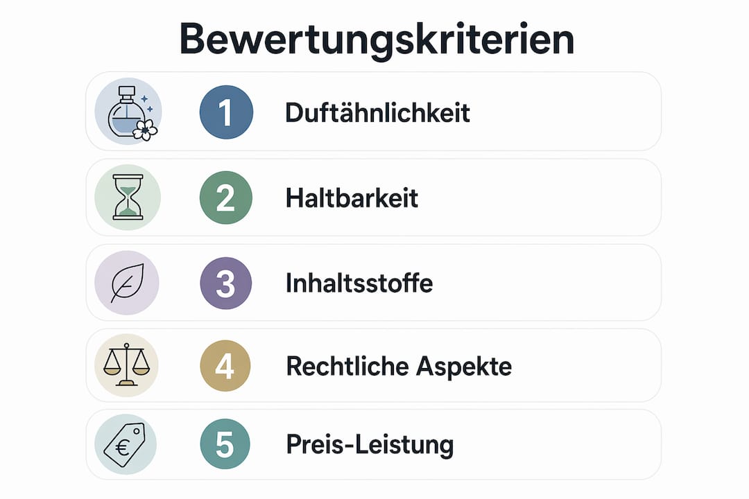 Infografik: Worauf es bei der Bewertung von Parfum-Duplikaten wirklich ankommt