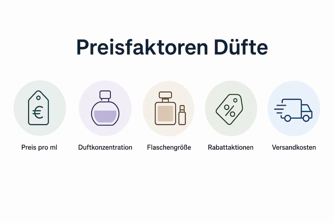 Übersicht der wichtigsten Faktoren, die den Preis von Parfüms bestimmen