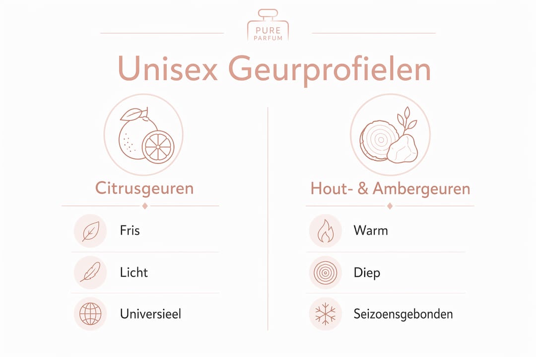 Infographic: citrusgeuren versus houtachtige geuren – een vergelijking
