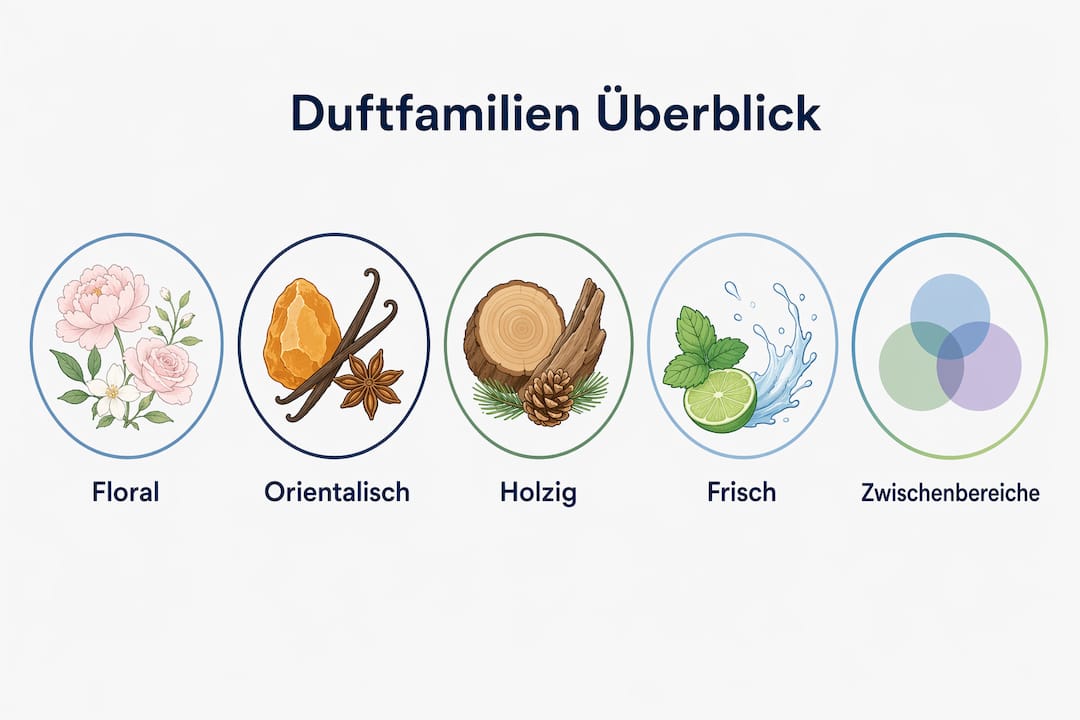 Infografik: Die wichtigsten Duftfamilien im Überblick