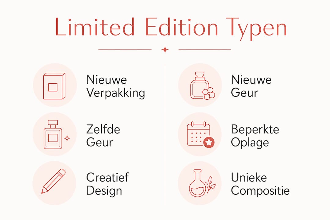 Infographic waarin twee verschillende limited edition parfums duidelijk tegenover elkaar worden gezet