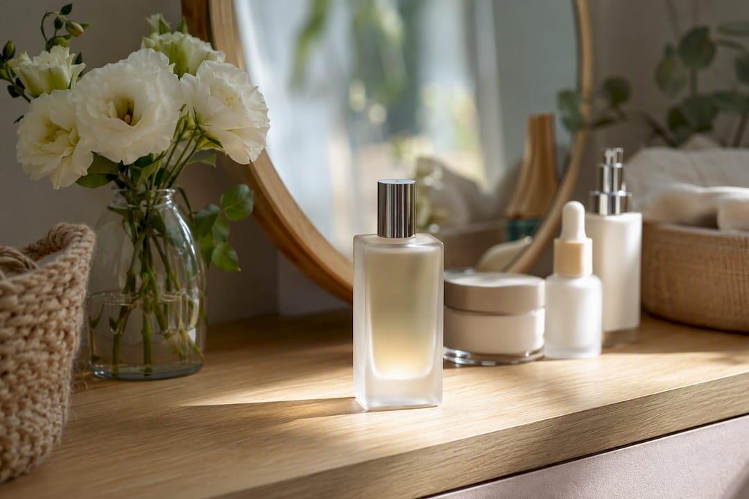 Déposer quelques gouttes de parfum végan sur l’intérieur du poignet