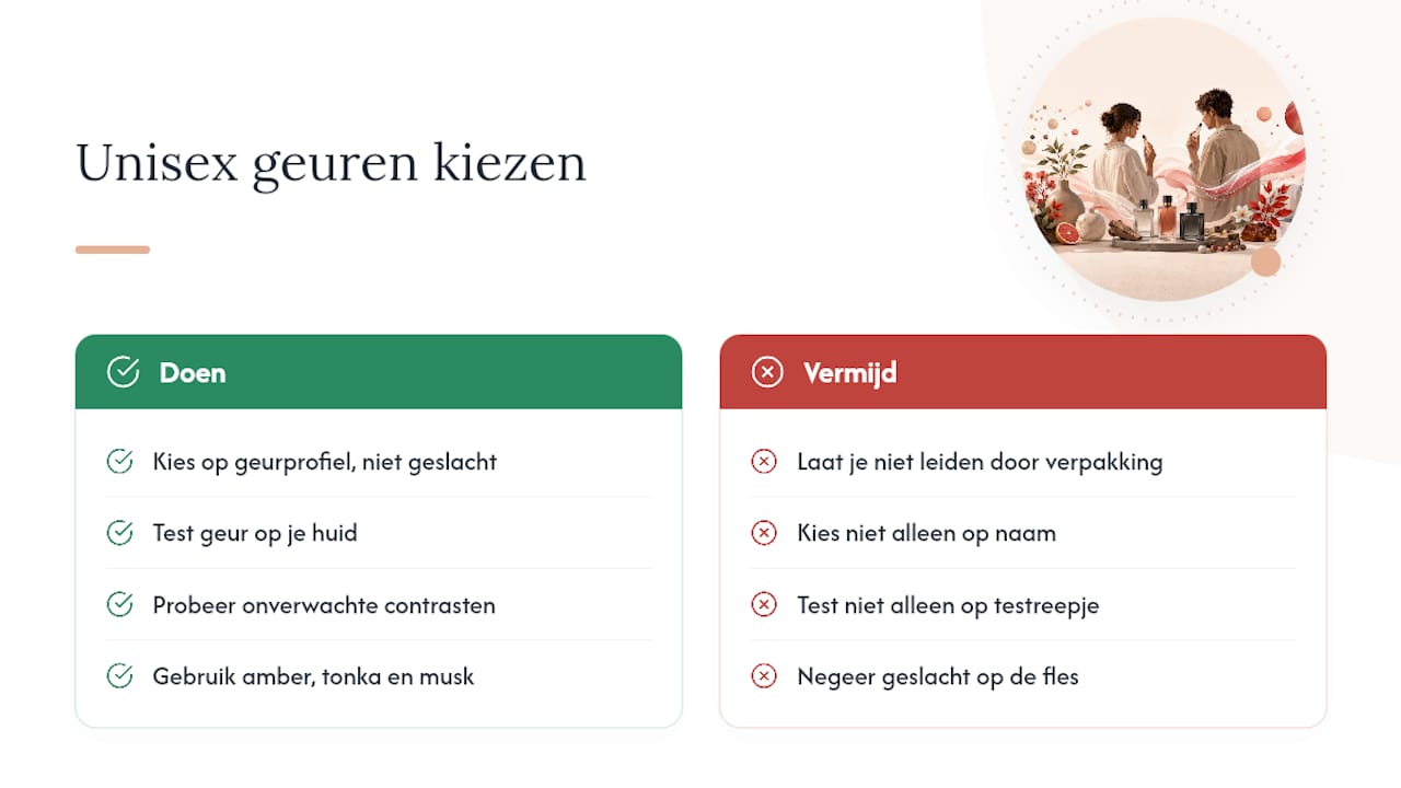 Unisex geuren en de vloeiende grens tussen mannen en vrouwen — overview diagram