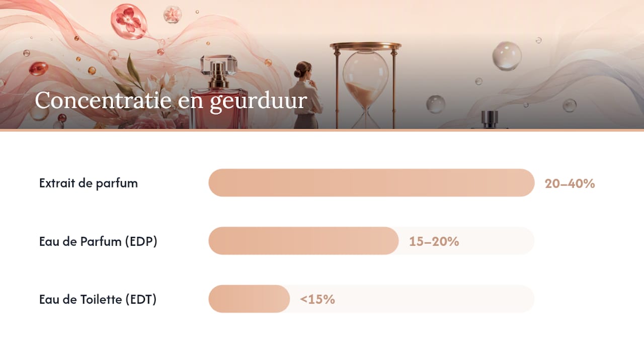Vergelijking van concentraties parfumolie