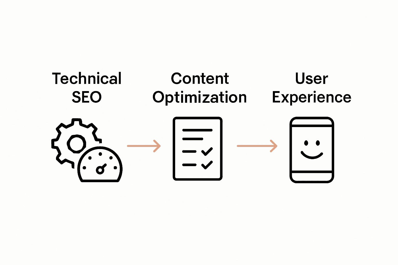 Infographic about website optimization elements infographic