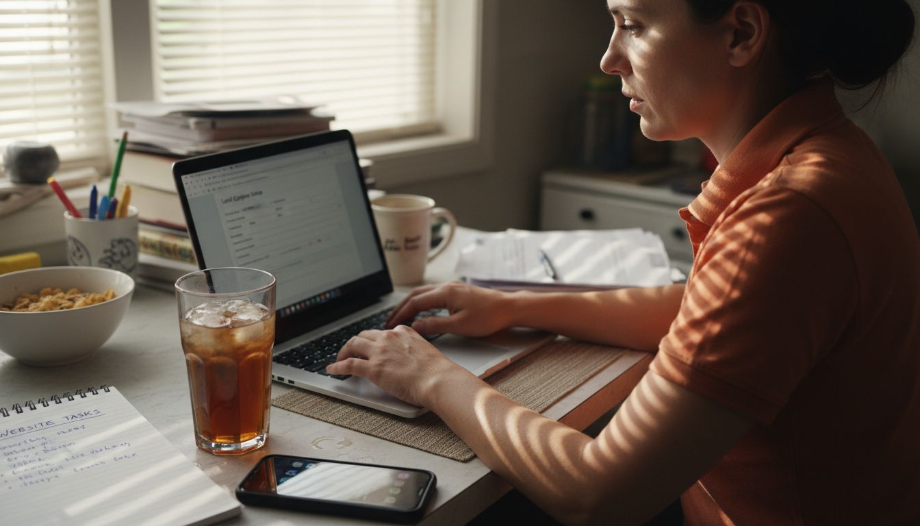 Entrepreneur sets up online lead capture tools
