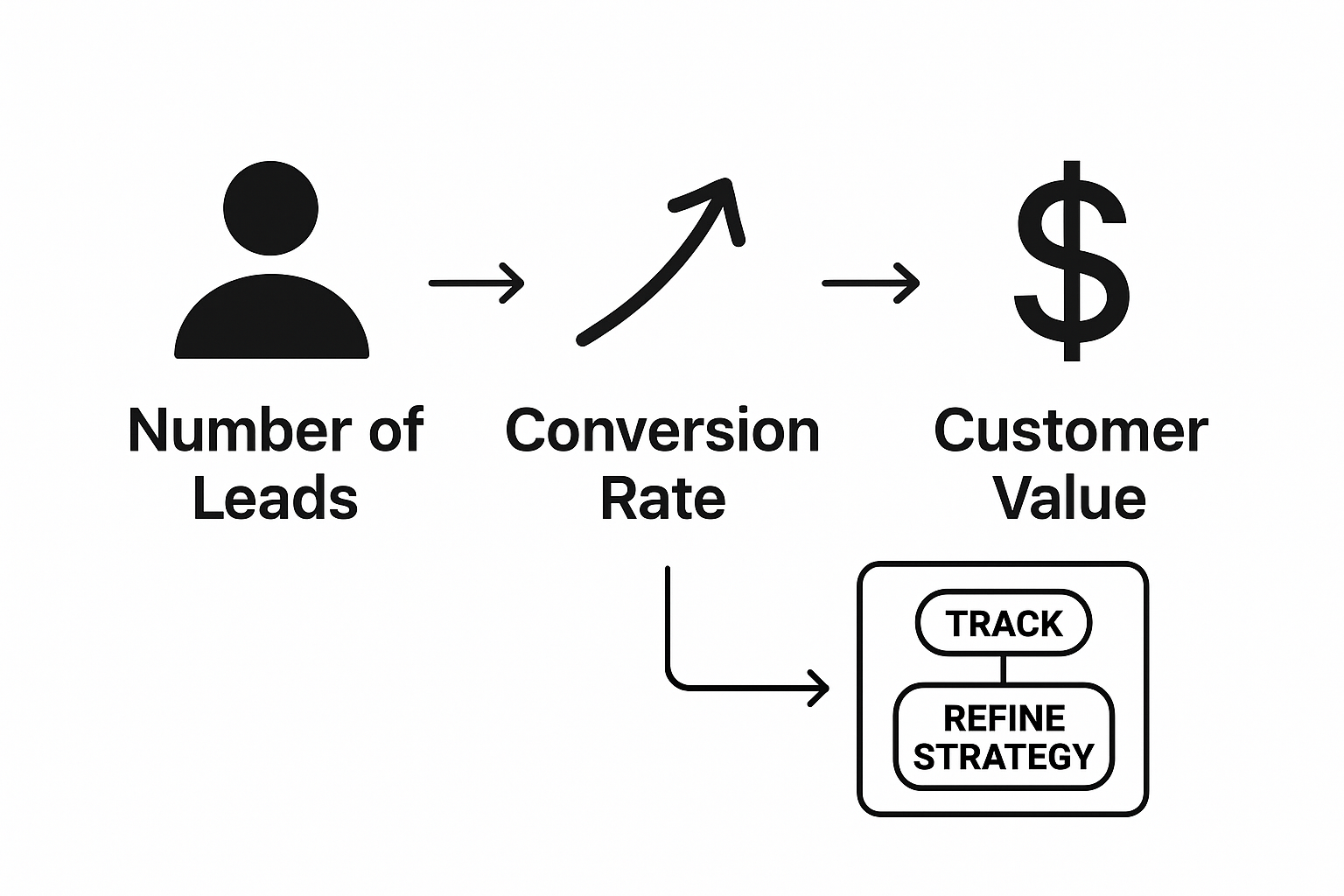 Infographic comparing lead quality tracking metrics