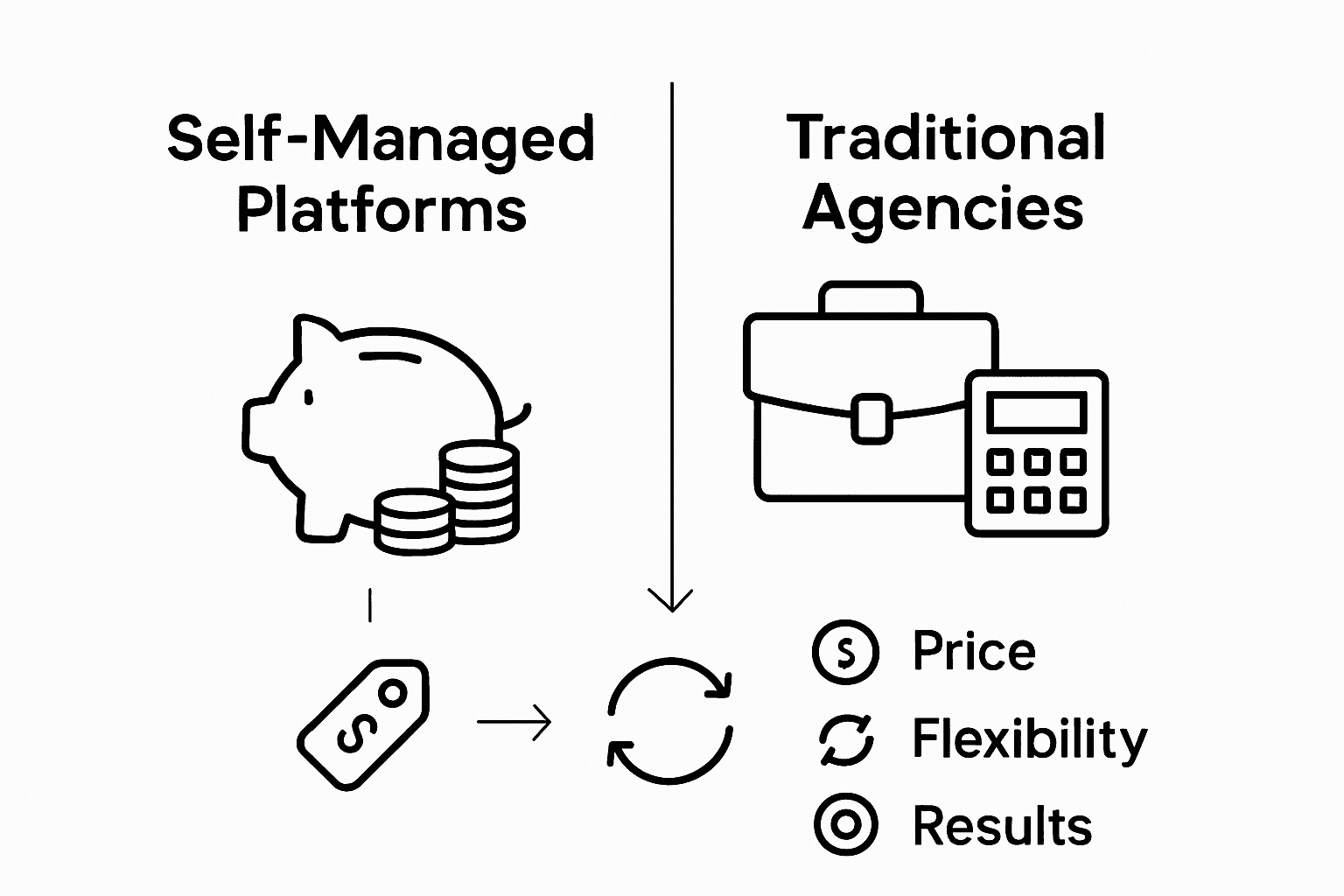 Florida SMB platform vs agency savings infographic