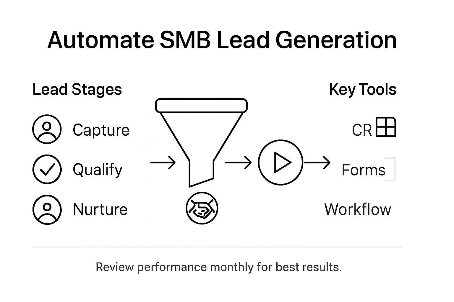 Infographic of SMB lead automation process