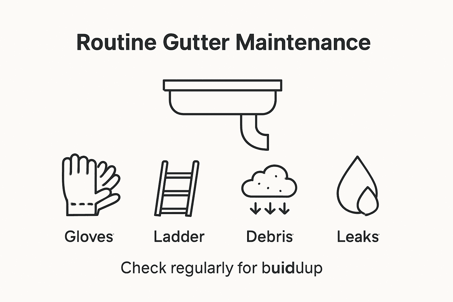 Infographic showing essential gutter maintenance steps