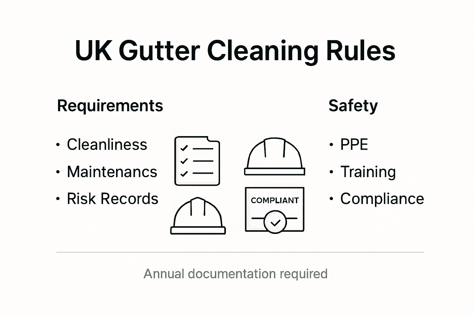 Infographic UK gutter cleaning regulations and safety