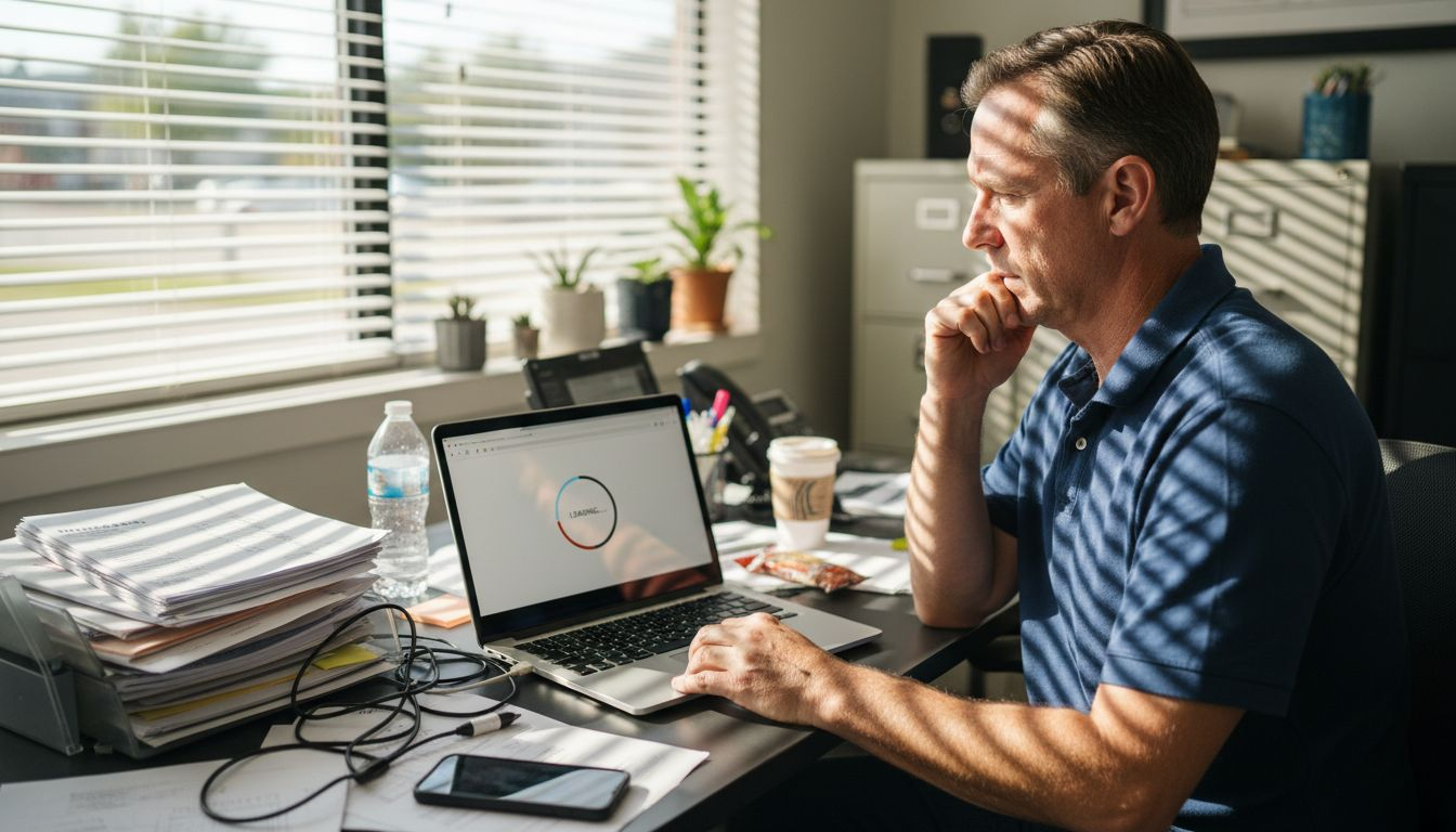 Manager frustrated with slow website loading