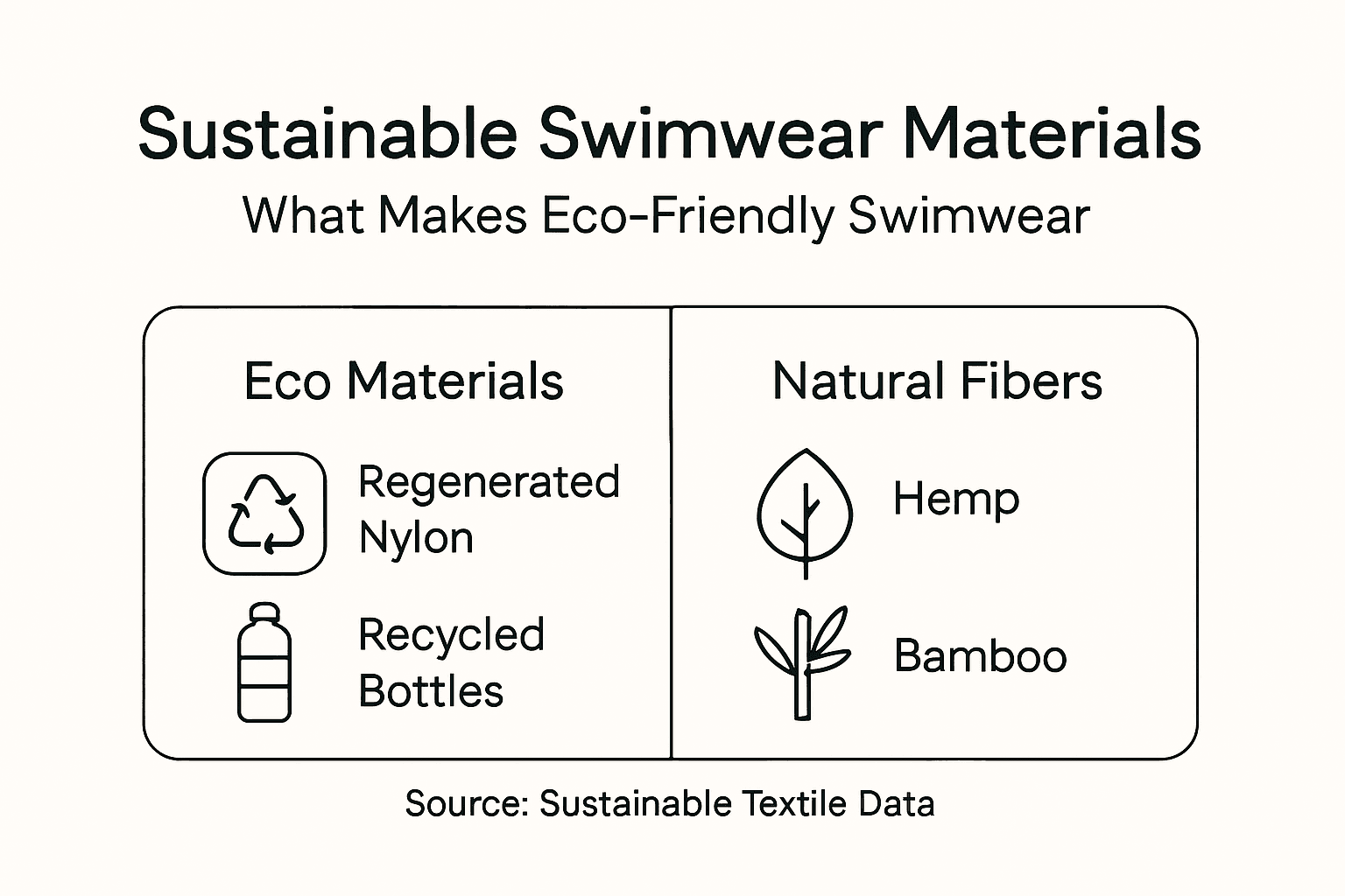 Infographic shows key eco swimwear materials
