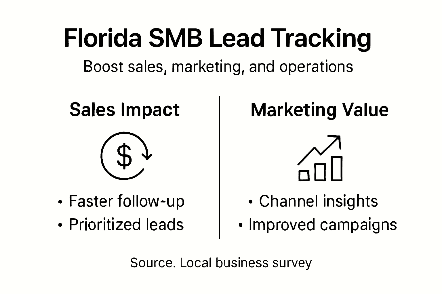 Infographic showing sales and marketing lead tracking benefits