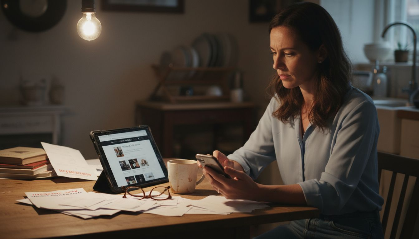 Business owner testing website on devices