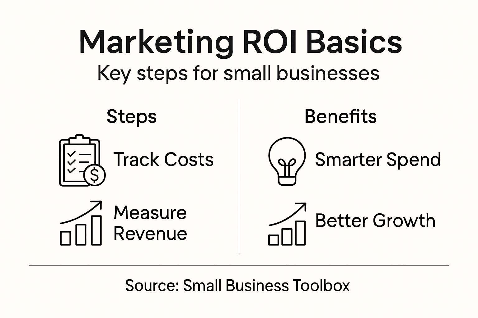 Infographic covering marketing ROI basics