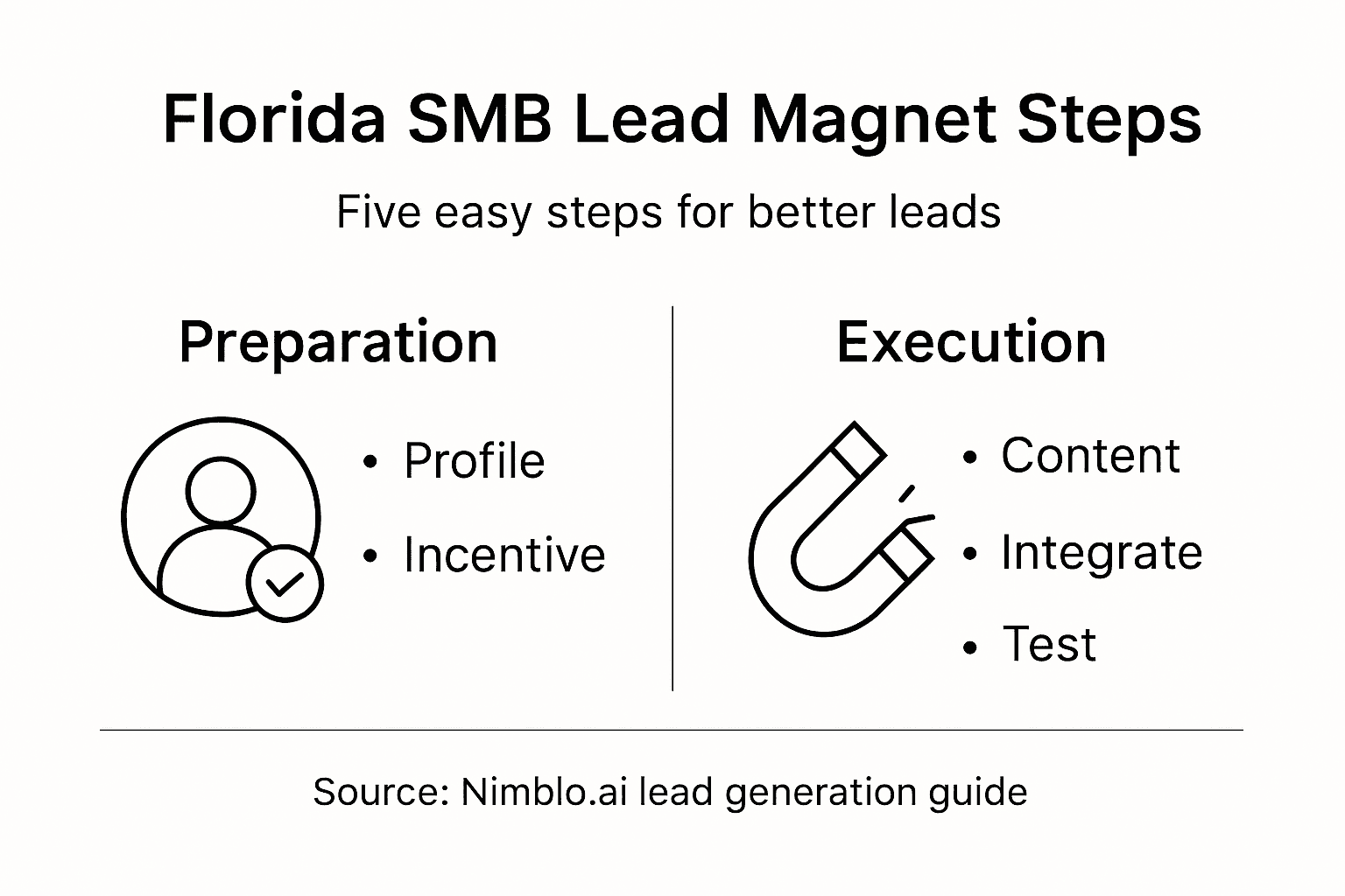 Infographic of lead magnet creation steps