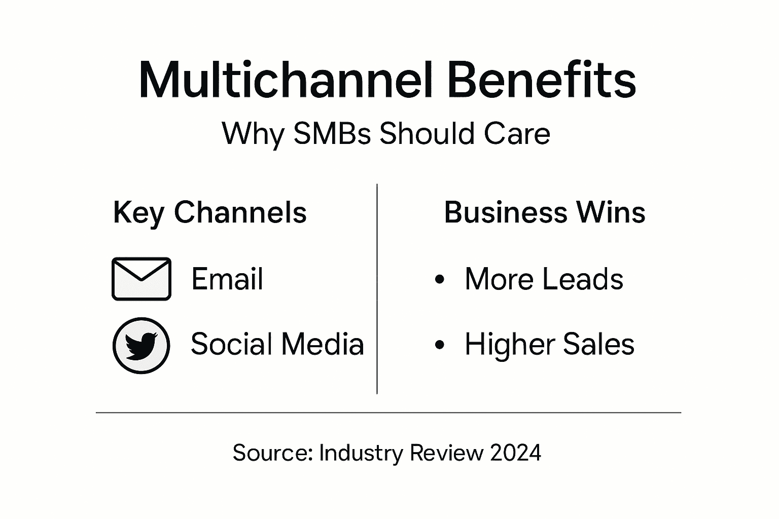 Infographic showing multichannel marketing benefits for SMBs