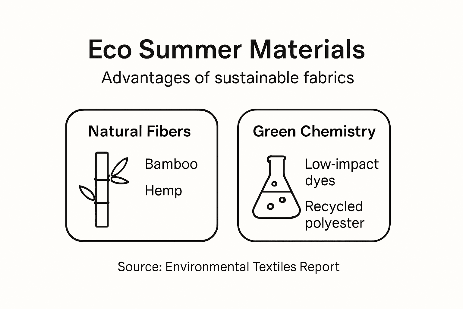 Infographic on sustainable summer materials
