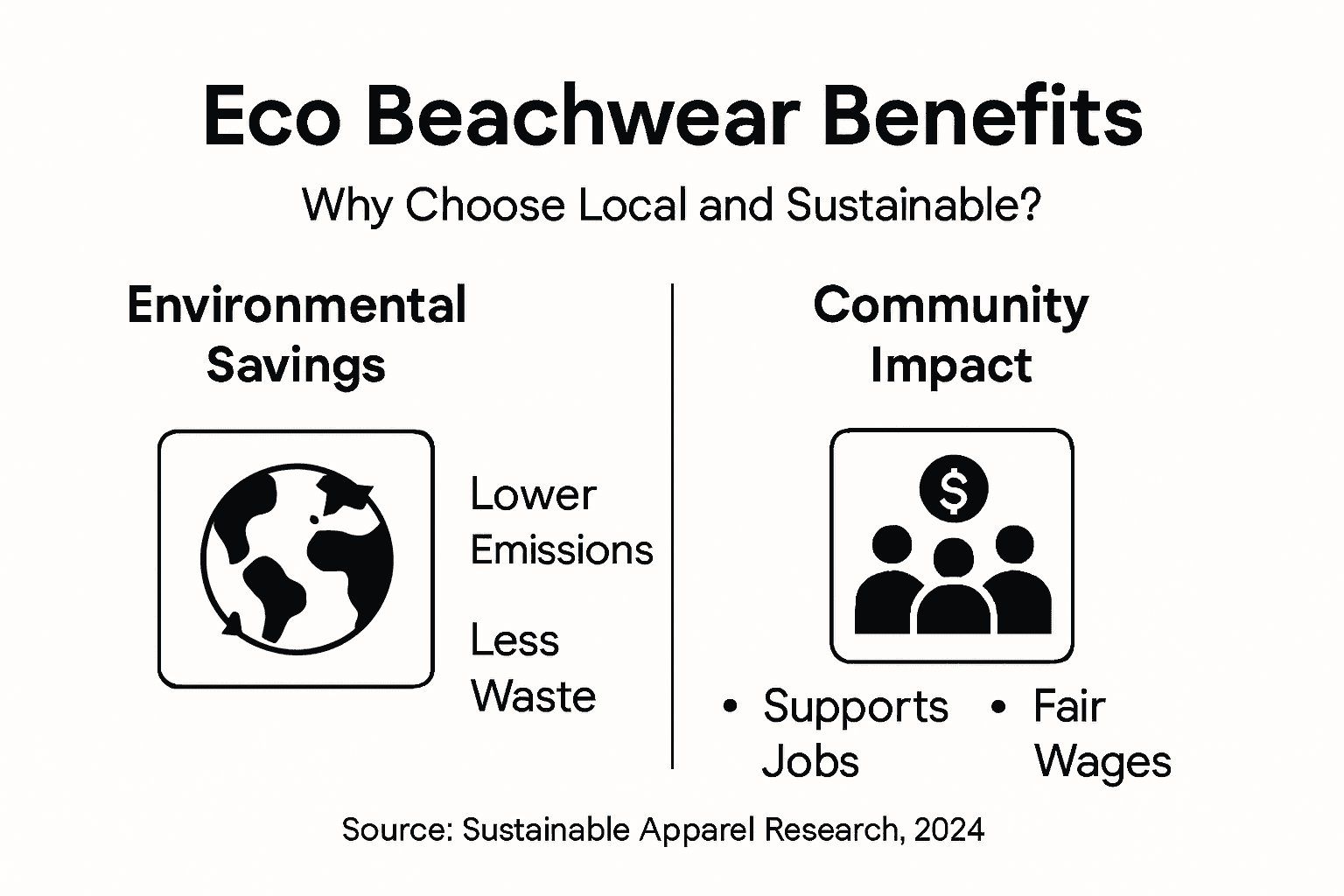 Infographic showing eco beachwear sustainability impact