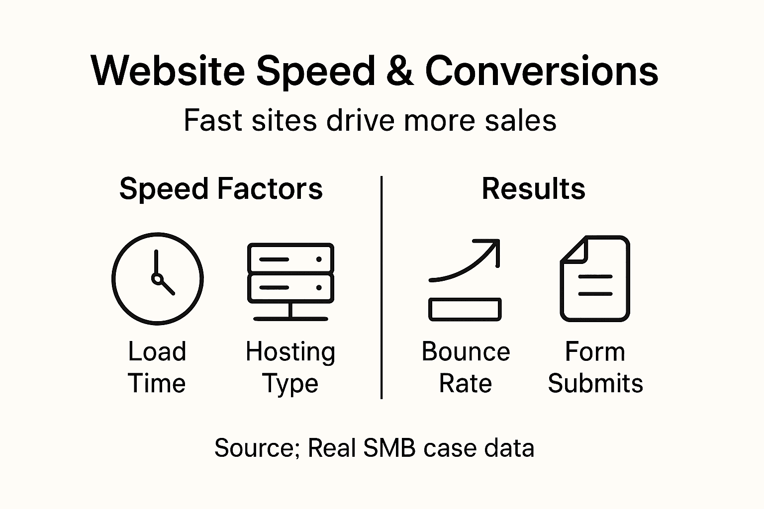 Infographic showing website speed and conversion impact